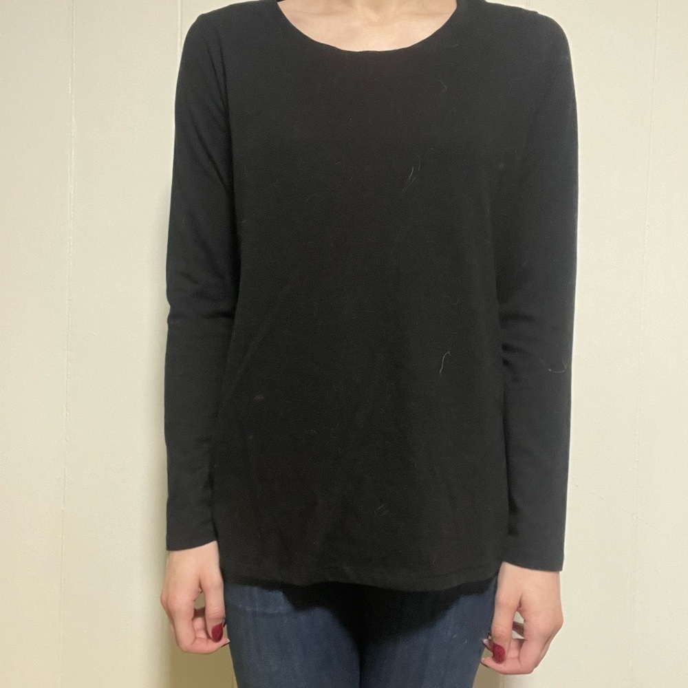 Solid black tee
